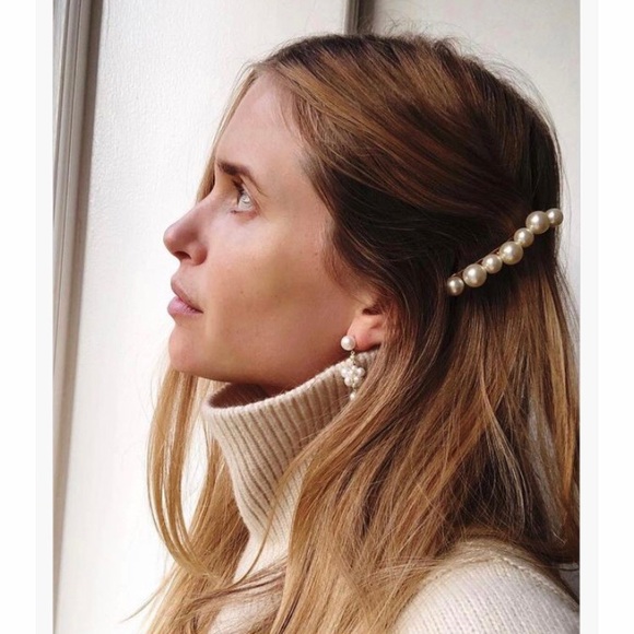 ZARA Hair Clip Pearl Set Rose Gold Jumbo Duo NEW - Picture 15 of 15